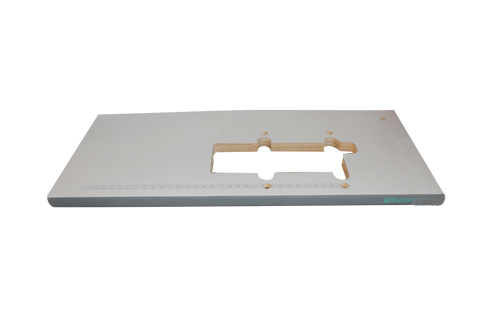 Soft plastic edge coated grey white surface board